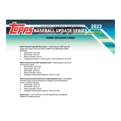 2023 Topps Baseball Update Series Jumbo Box
