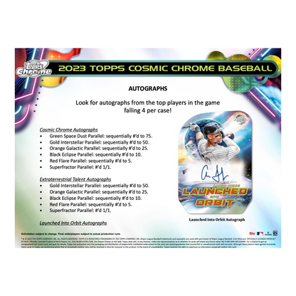 2023 Topps Cosmic Chrome Baseball Hobby Box