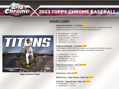 2023 Topps Chrome Baseball Jumbo HTA Box