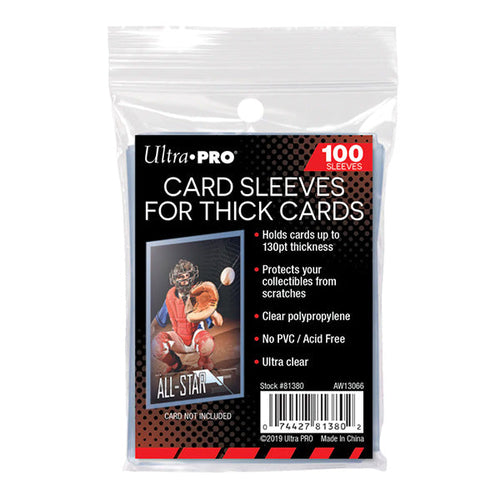Ultra Pro Soft Card Sleeves For Thick Cards (100ct)