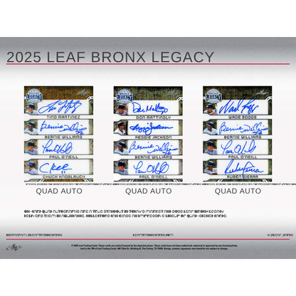 2025 Leaf Bronx Legacy Baseball Hobby Box
