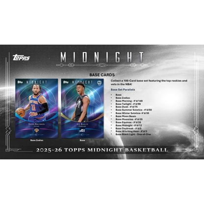 2025/26 Topps Midnight Basketball Hobby Box