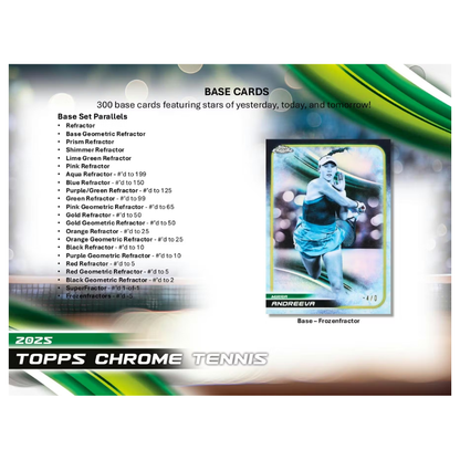 2025 Topps Tennis Chrome Breaker's Delight Box