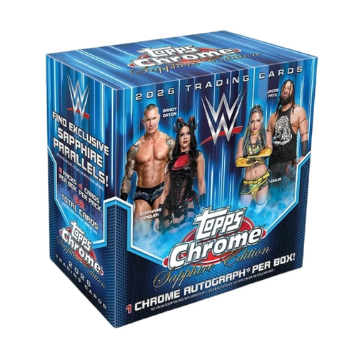 2026 Topps Chrome WWE Hobby Sapphire 10 Box Case